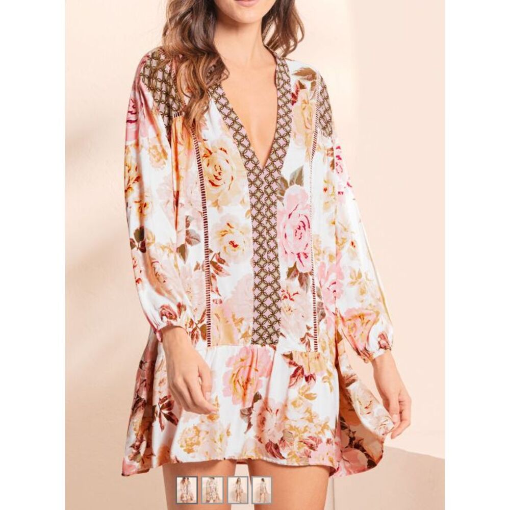 Maaji Afrodita Macy Tunic Cover Dress Women's Small S Beach Swim Coverup Flowy